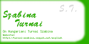 szabina turnai business card